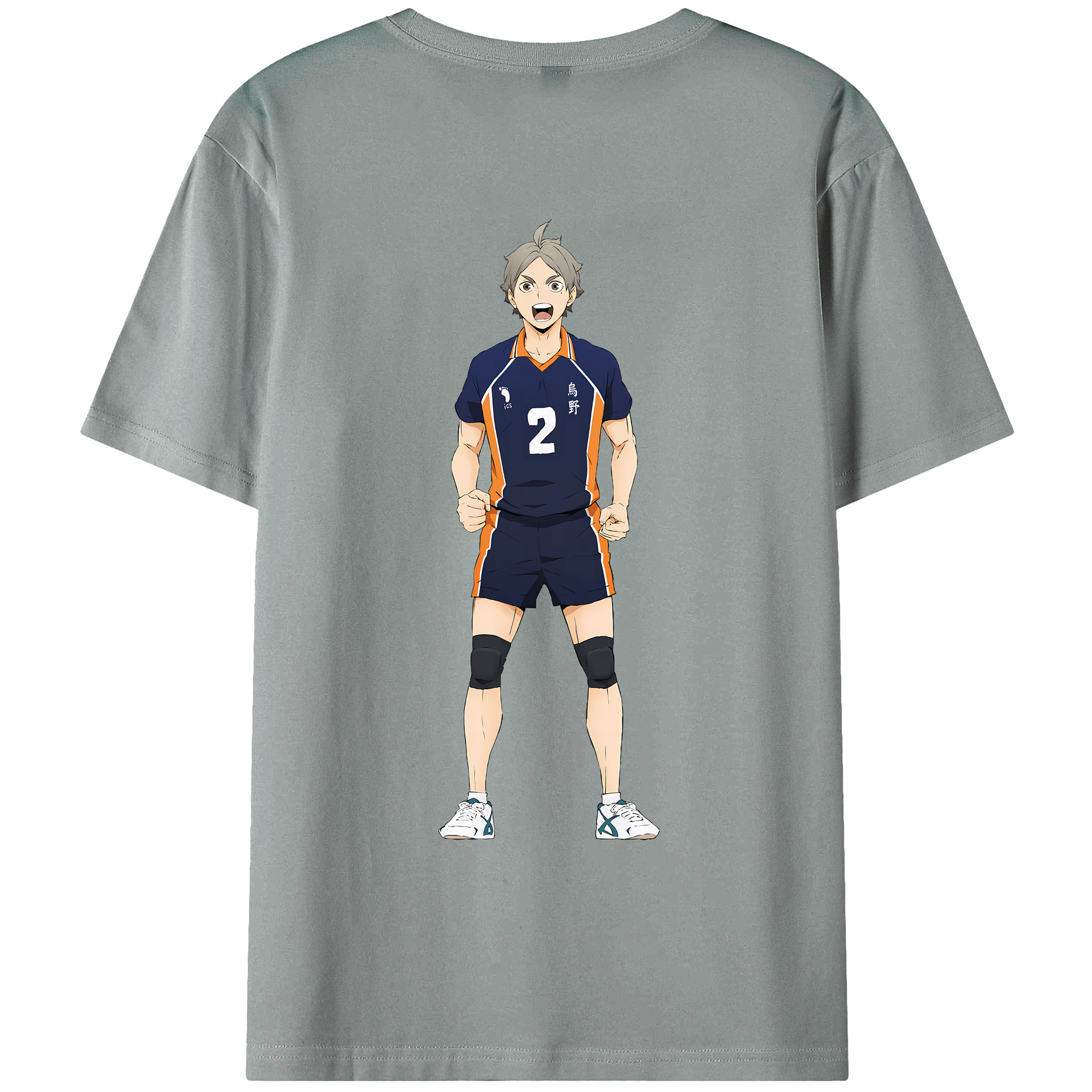 （画像用） ハイキュー!! Haikyu!! 綿100％ メンズ半袖Tシャツ（バックプリント） 通気性